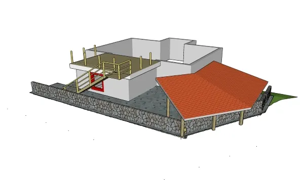 SketchUp model created from point cloud data