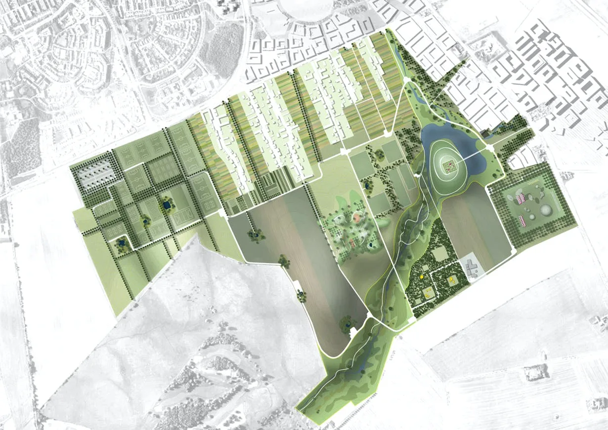 Plan du Parc de la connaissance et de la zone environnante