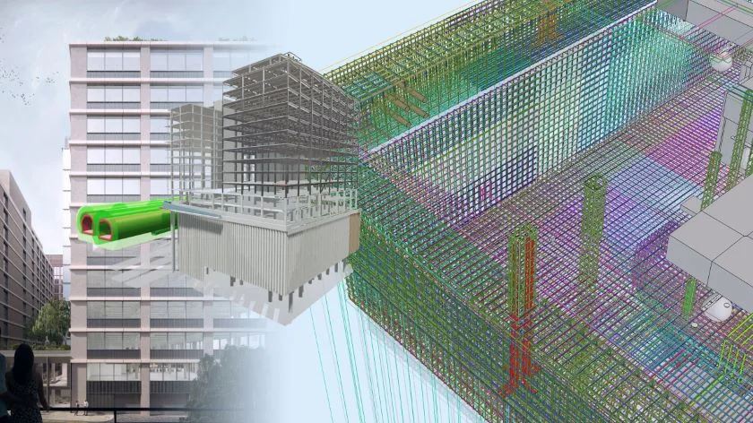 Tekla model of Kings Cross R8 winner of commercial category