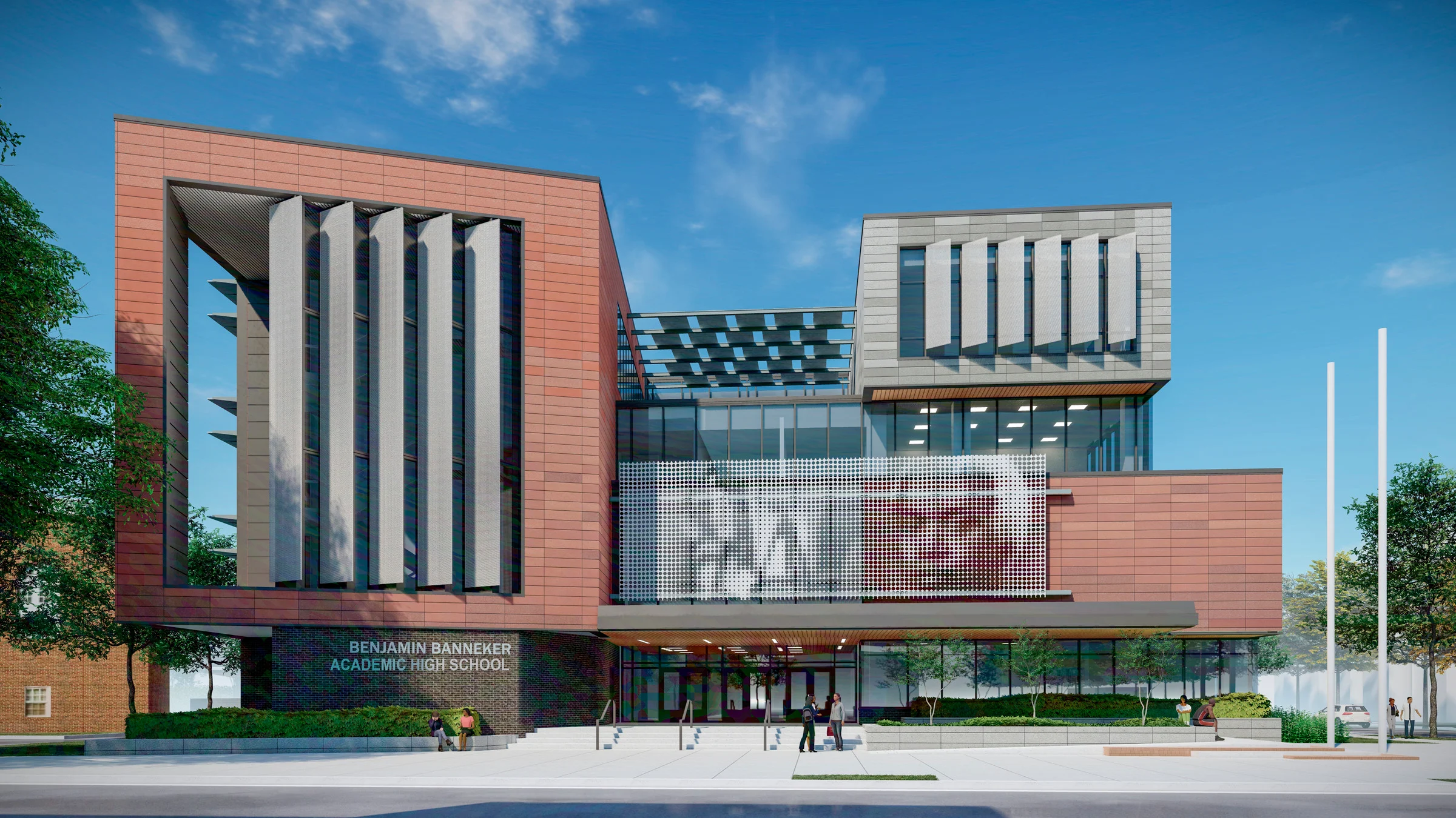 Eingang der Benjamin Banneker Academic High School