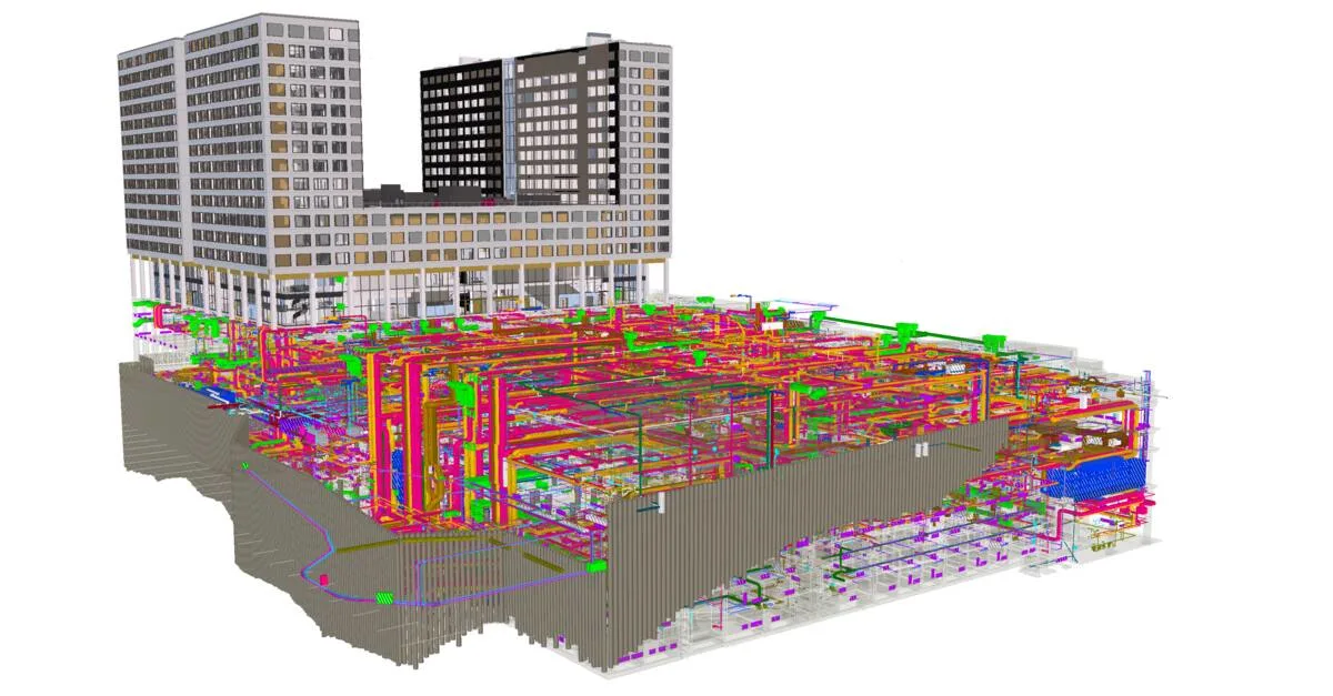 A Tekla model for the Tripla project was created based on laser scanning of the base
