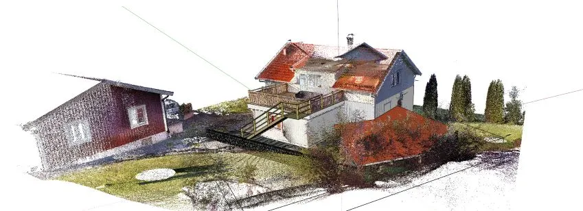 Point cloud scan created using Trimble products