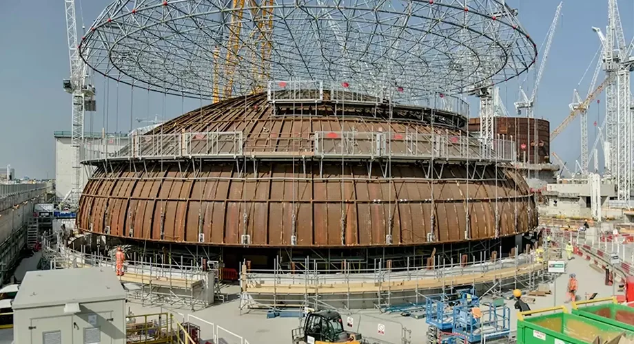 Photograph of the construction of Hinkley Point C