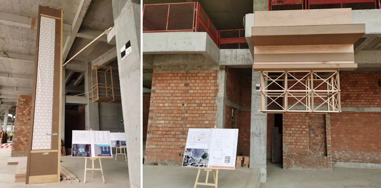 BIM model to guide mockup finishing on site