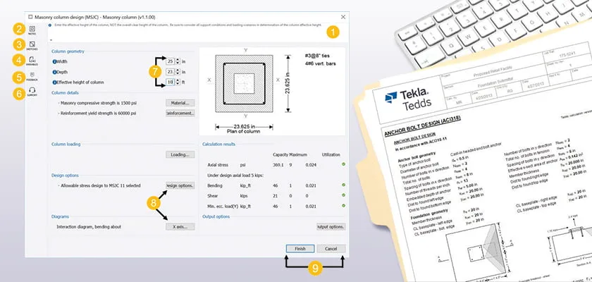 Tekla Tedds: quickly create and customize content output for professional and consistently competitive project documentation.