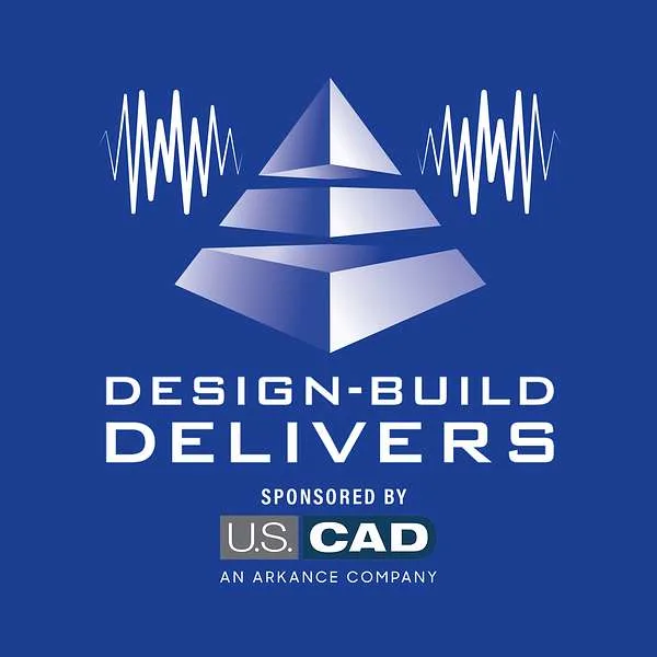Logo for Design-Build Delivers, sponsored by U.S. CAD.