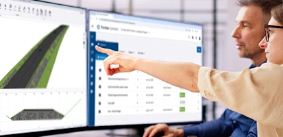 A summary graphic depicting the advantages of using Trimble Connect's Common Data Environment for enhanced data visibility and decision-making in construction projects.