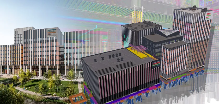 Building information model of Trimble Finland offices