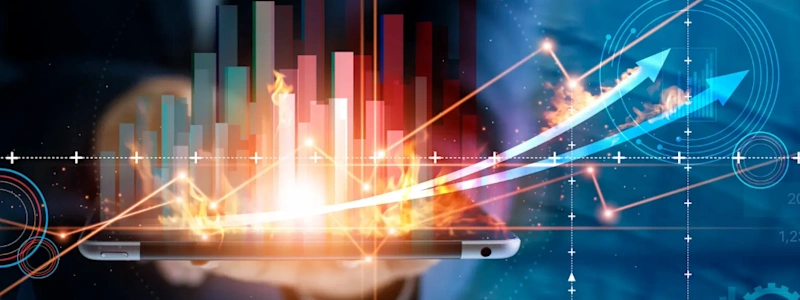 Futuristic data visualization with graphs and charts on a tablet