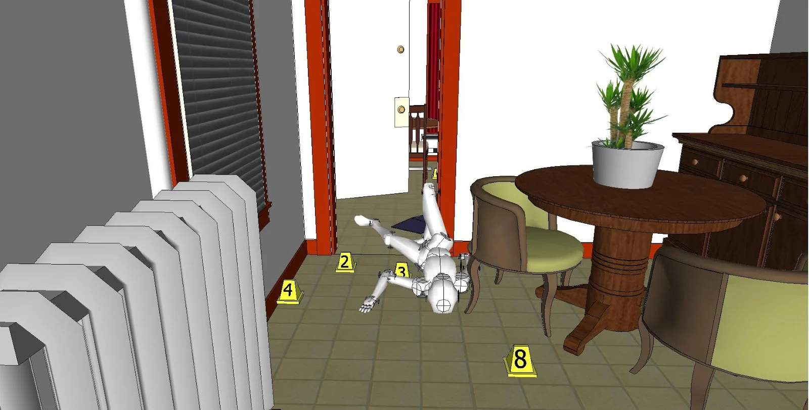 SketchUp for crime scene reconstruction