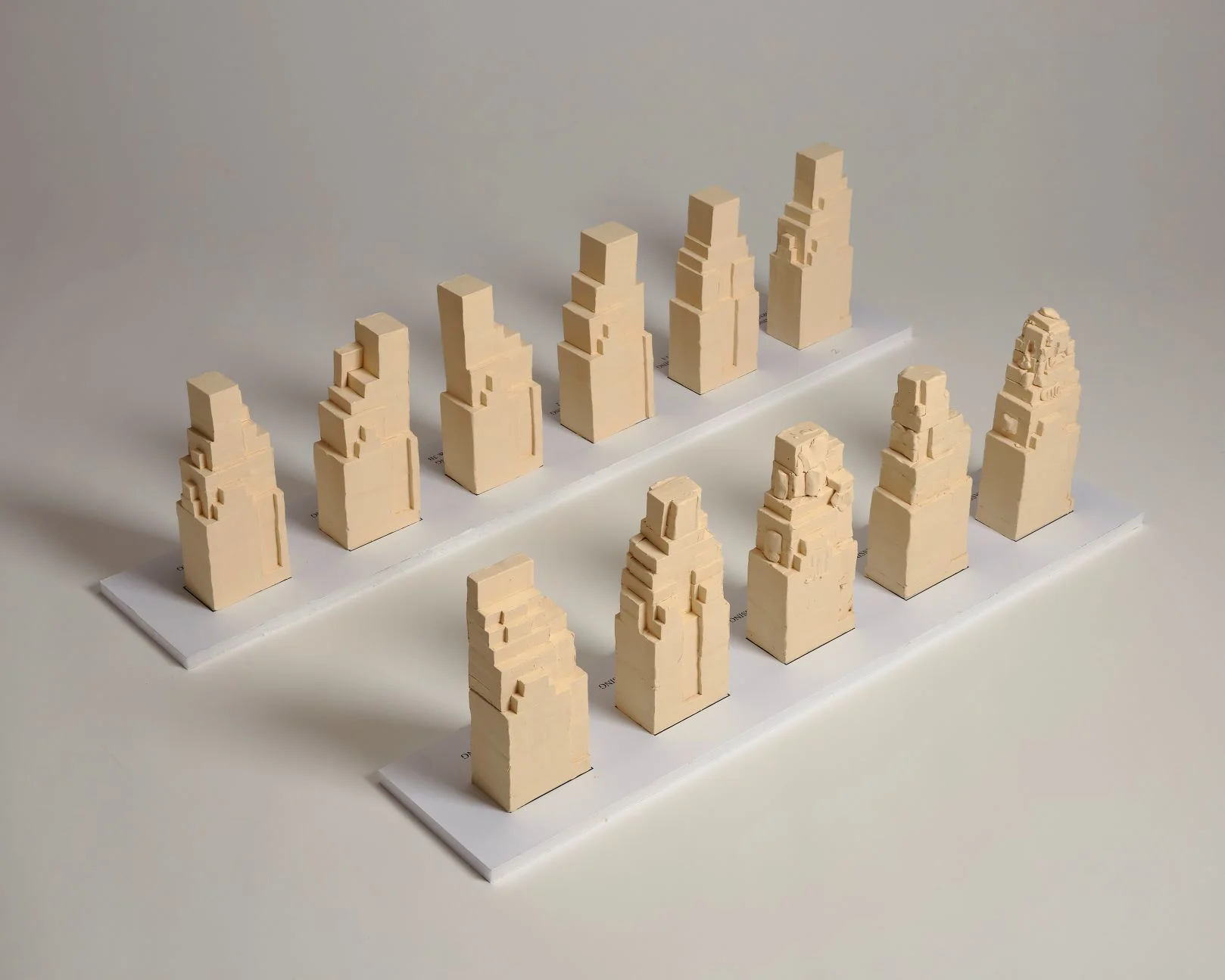 Clay massing studies.