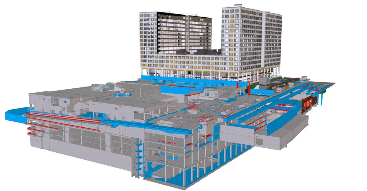 Tekla model of the Tripla building