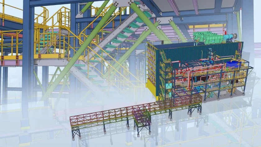Tekla model of Pierrefonds Waste Management Plant in France