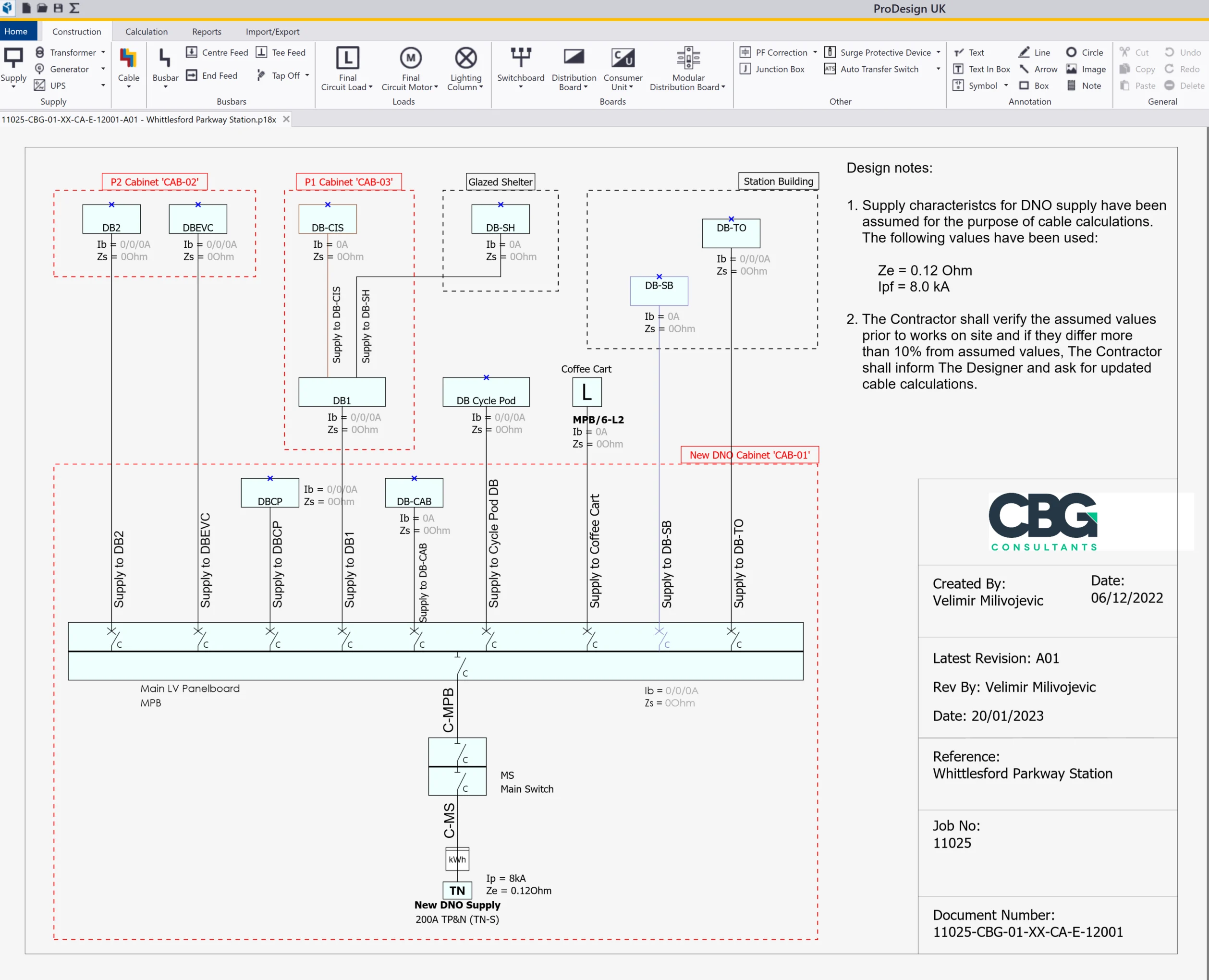 CBG Consultants use ProDesign for their electrical calculations
