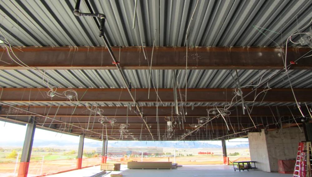 Hangers for all the construction trades installed on the floor above
