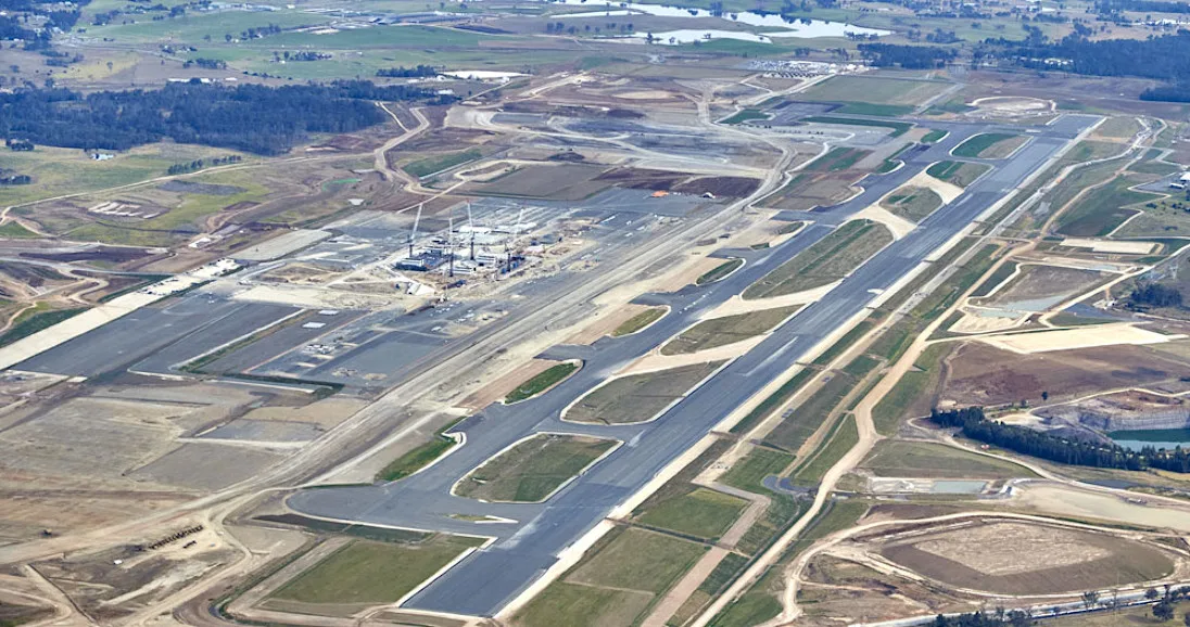Aerial shot of the progress