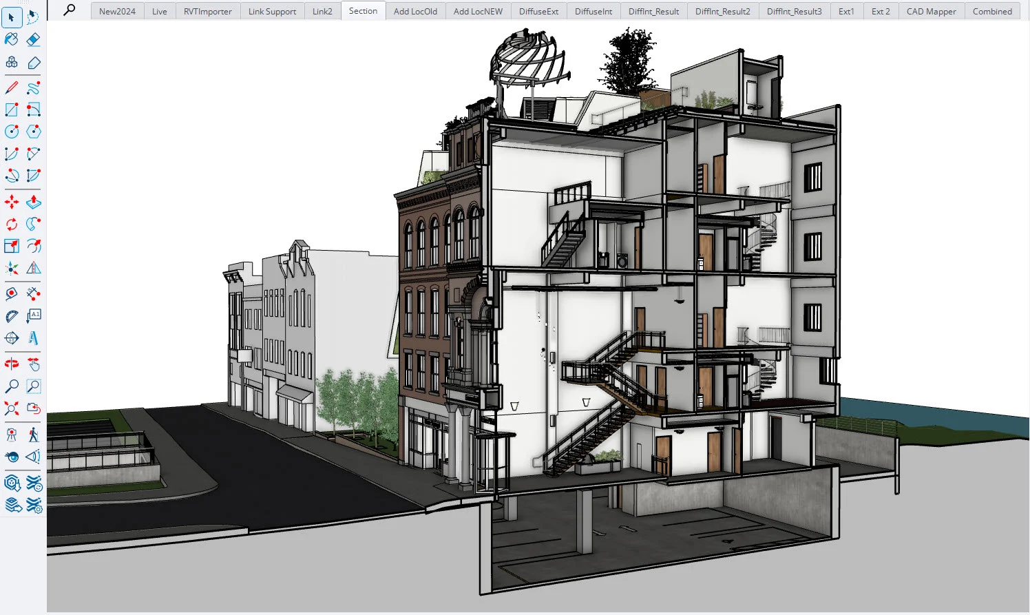 Image showing a Revit file in SketchUp.
