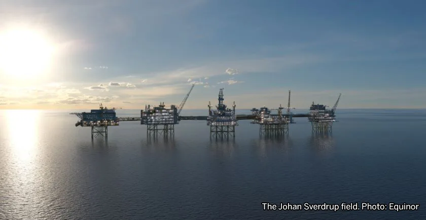 The Johan Sverdrup field. Photo: Equinor