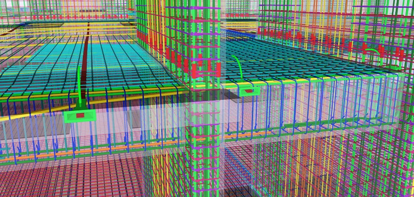 High level of details (LOD) in a rebar 3D model