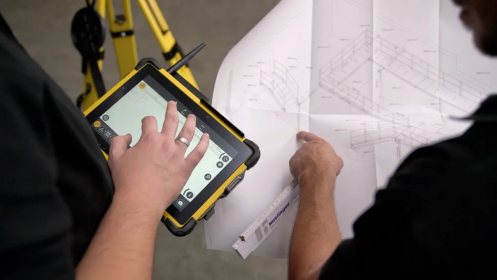 Mit der Software Trimble FieldLink können Punkte ausgewählt und visualisiert werden, um einzusehen, an welcher Stelle diese i