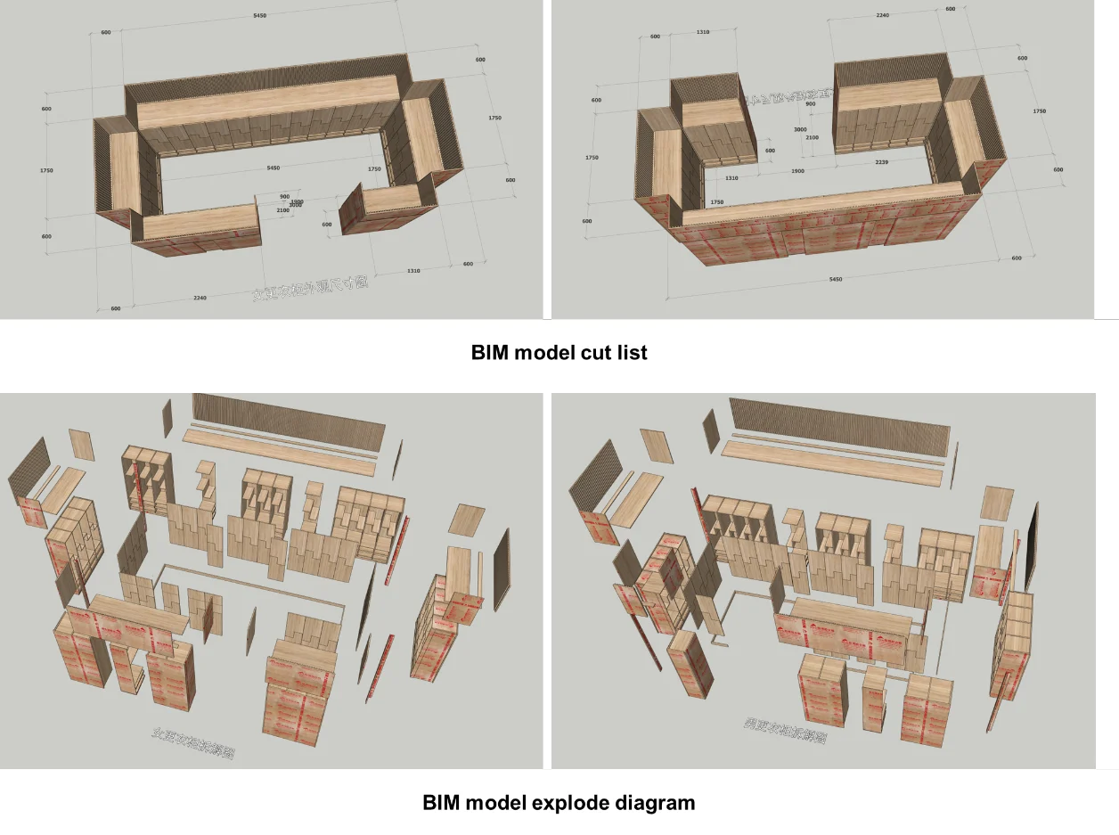 SketchUp model guiding factory fabrication