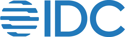 Blue IDC logo with a stylized globe on the left and the letters IDC to the right.
