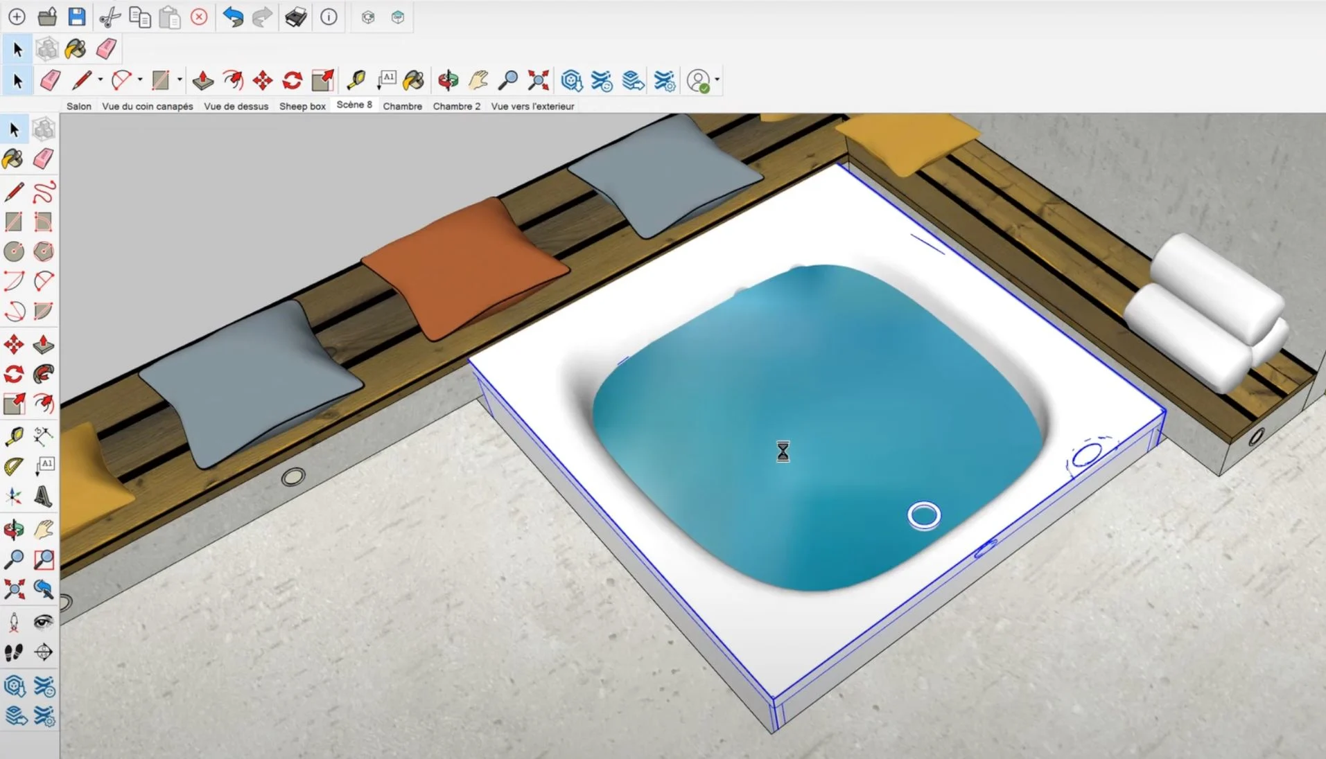 Mit der „Sheep Box“ können Benutzer:innen Abmessungen festlegen und eine 3D-Bibliothek nach Komponenten durchsuchen, die in d
