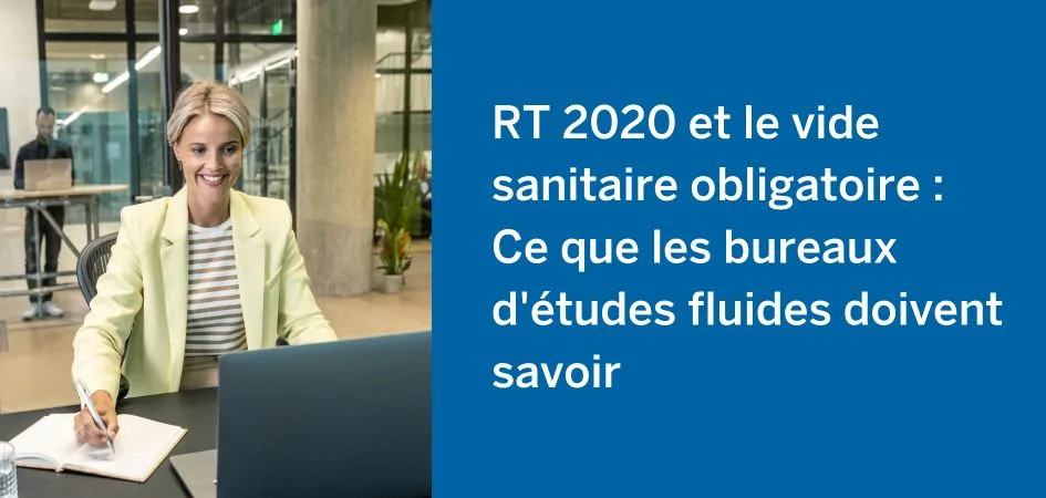 Businesswoman working at desk with laptop, text overlay discusses RT 2020 and mandatory health measures.