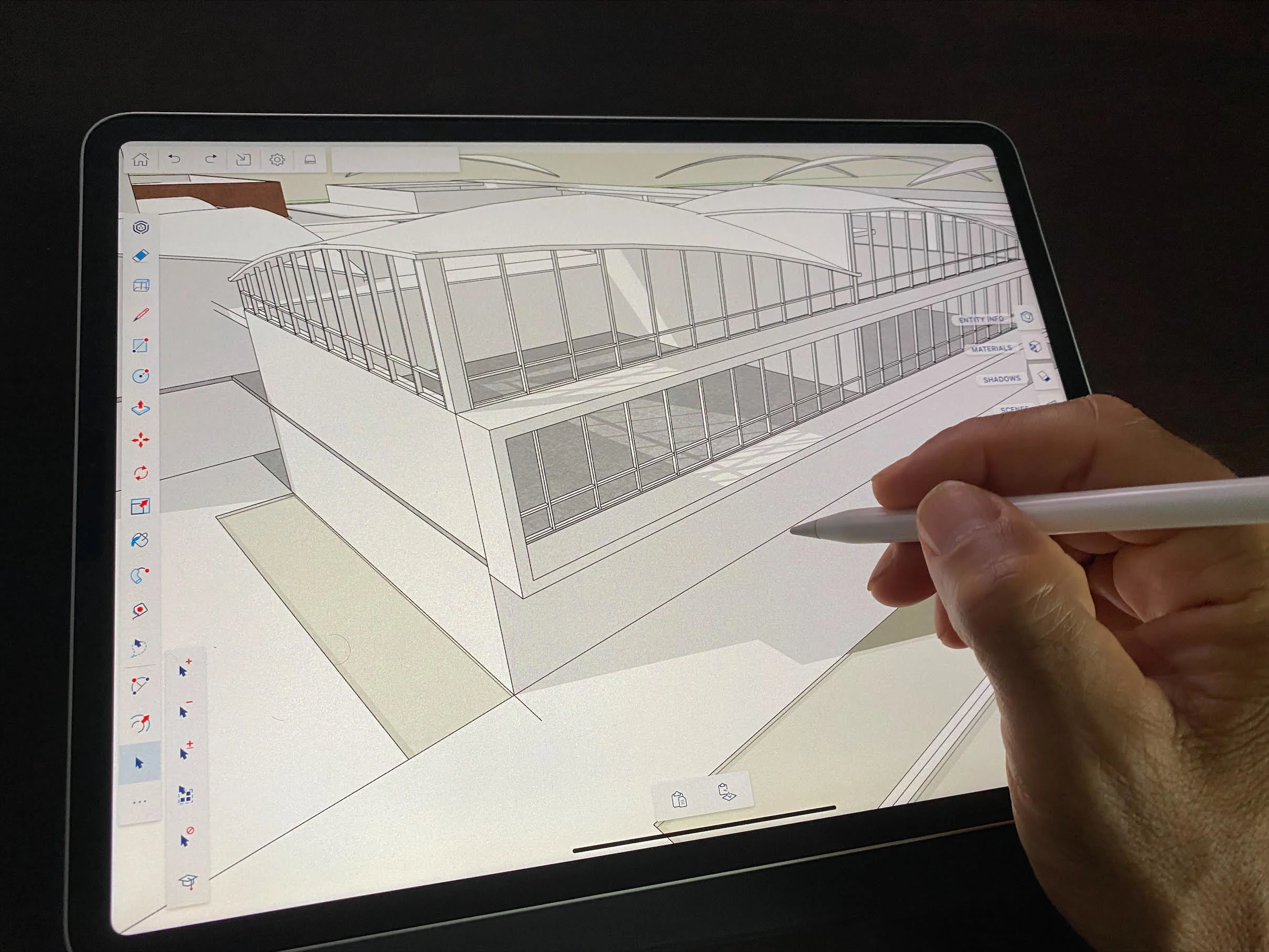 SketchUp for iPad work. Image courtesy of Perkins Eastman.
