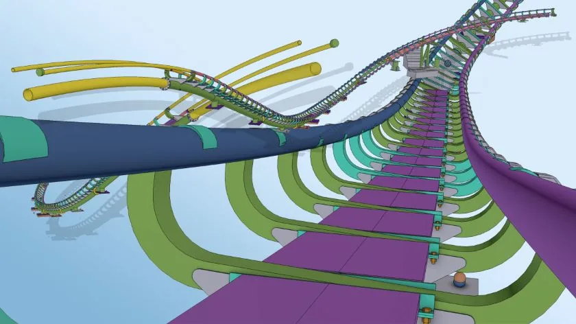 The Big One Rollecoaster, Tekla model