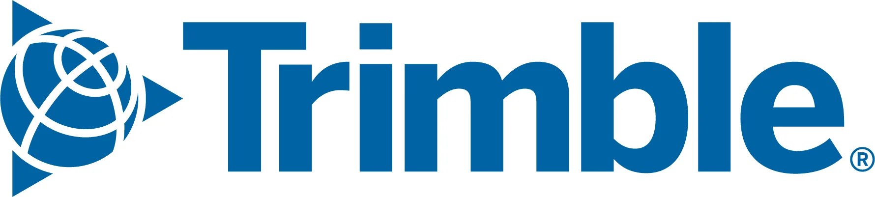 Trimble logo with a globe symbol and the word Trimble in blue text.