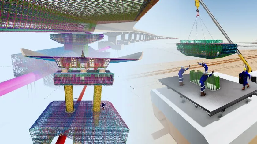 Ovalo Monitor Bridge in Peru Tekla model