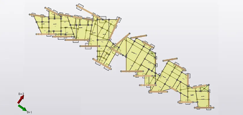 Model plan view in Tekla Structural Designer