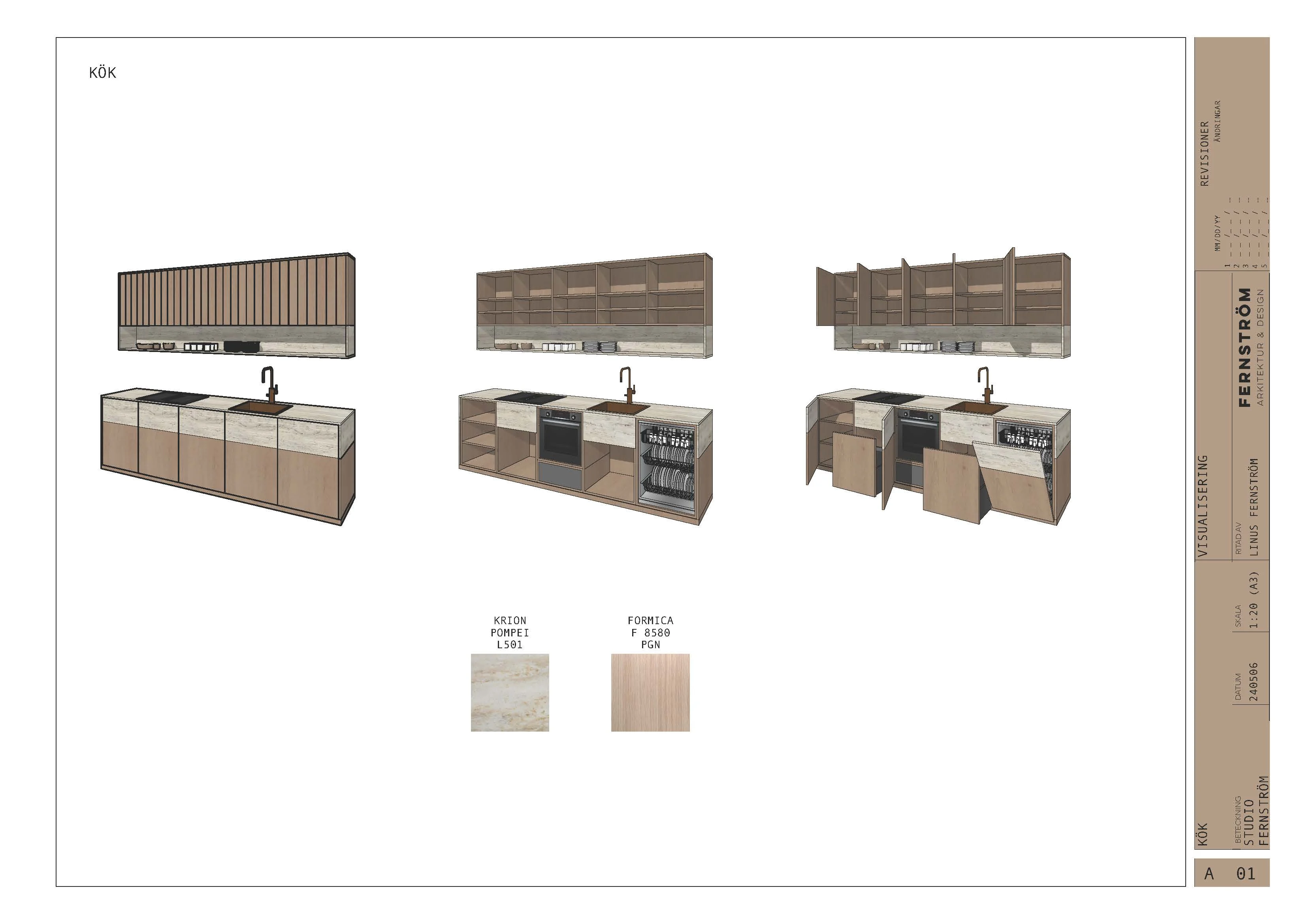 In SketchUp modellierte Küchendetails