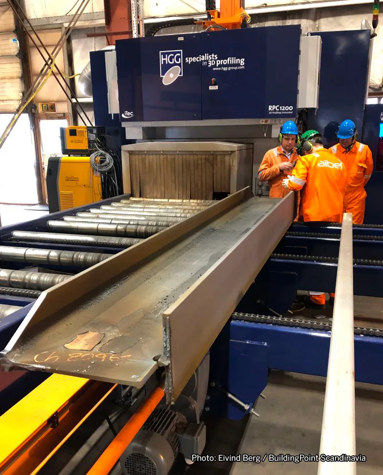 Automated production machinery at Aibel. Photo: Eivind Berg / BuildingPoint Scandinavia
