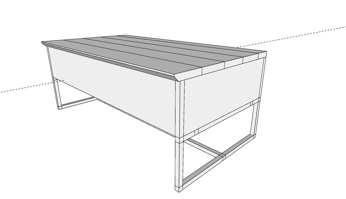 Johnny’s lift top table as shown in SketchUp