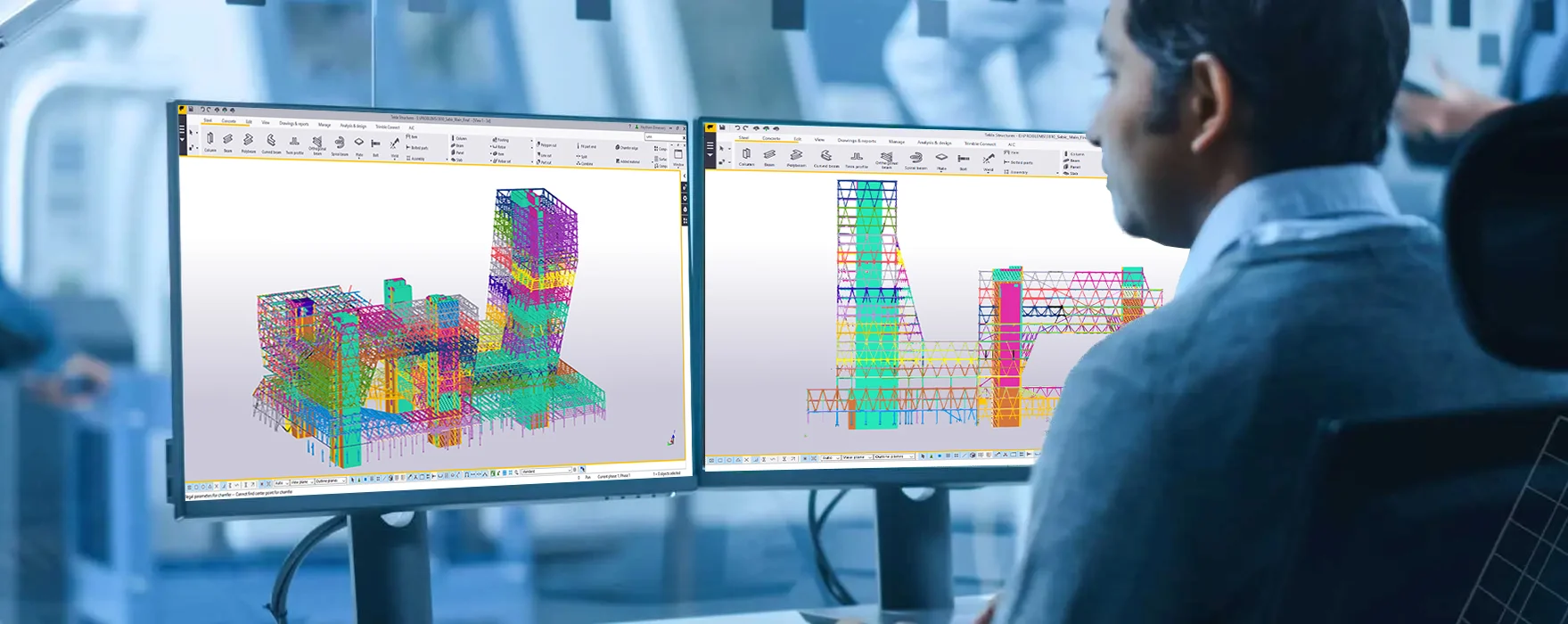 By utilizing Tekla Structures software, AIC could create constructible 3D models of each component in the structure 