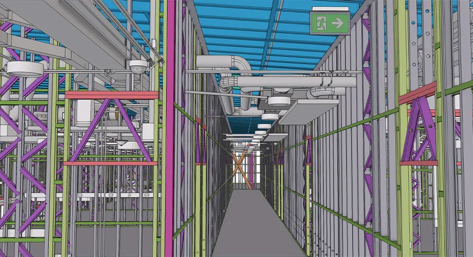 MEP services and data brought into Tekla Structures software