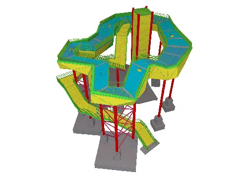 Das Tekla-Structures-Modell als zentrales BIM-Modell für alle nachfolgenden Gewerke.