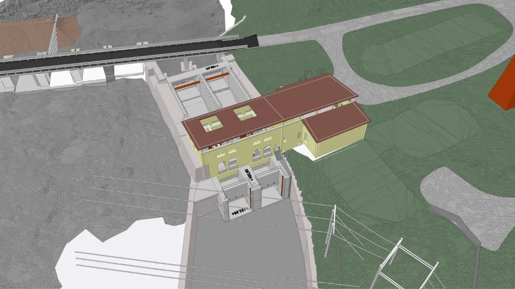 View of a complex BIM model in Trimble Connect, used for real-time coordination.