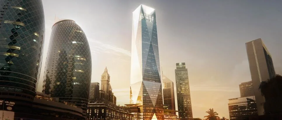 An artistic rendering of the ICD Brookfield Place skyscraper in Dubai.