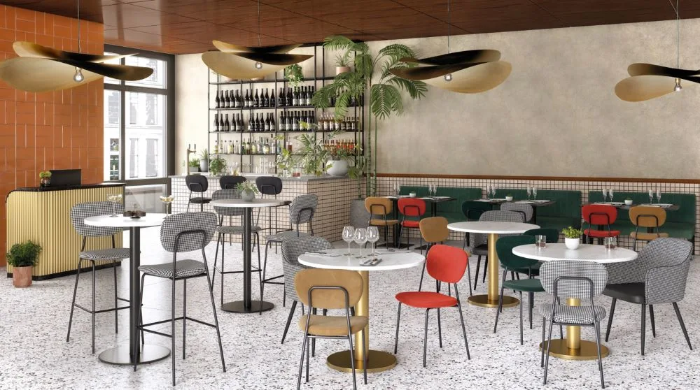 Rendering eines Gastraums eines Cafés