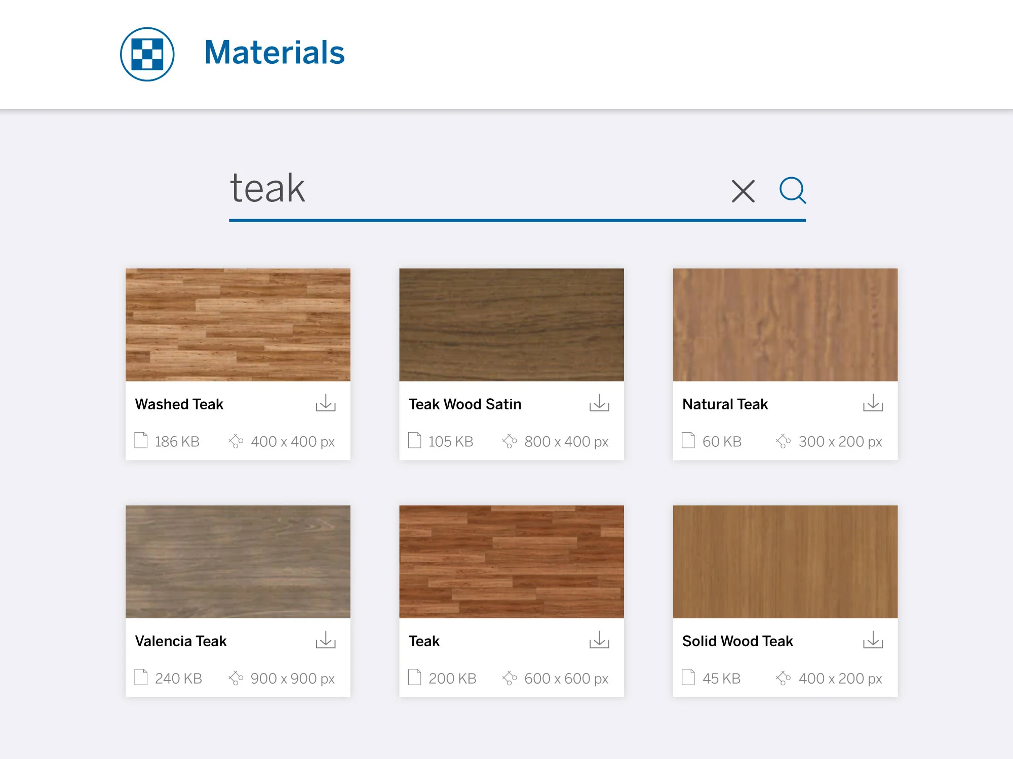 Recherche de matériaux dans 3D Warehouse