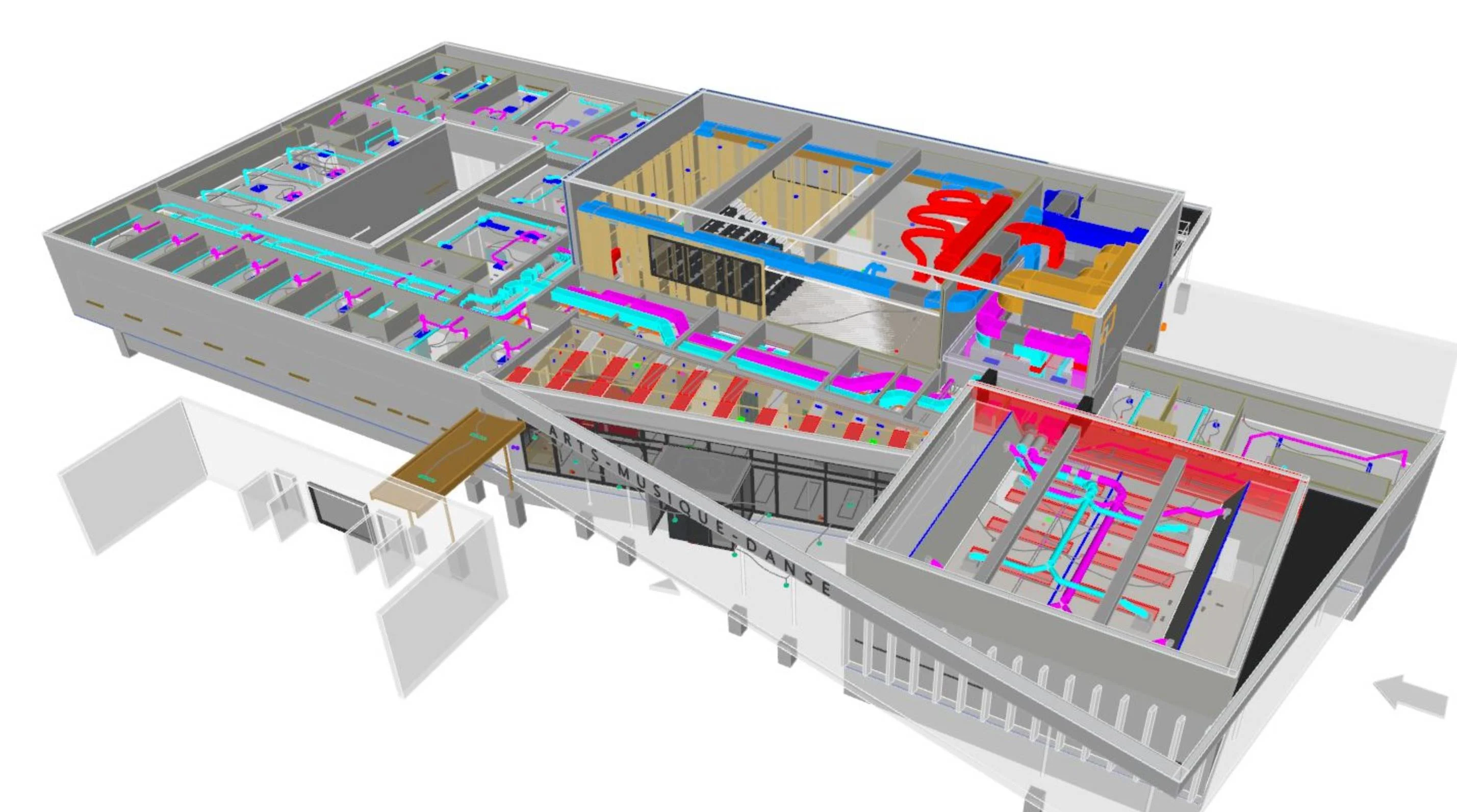 maquette 3D conservatoire de musique avec Trimble Nova