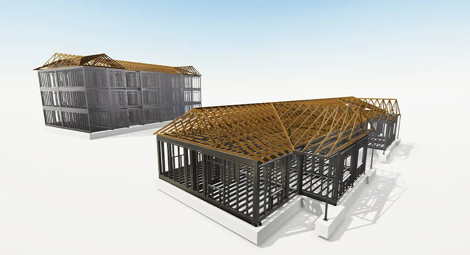 Screenshot of Minden Court, created in Tekla and shared using Trimble Connect