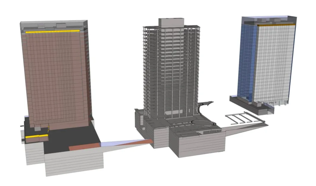 Building models for estimation: Quality Control model in SketchUp, concrete model (ArchiCAD), and exterior envelope model (Sk