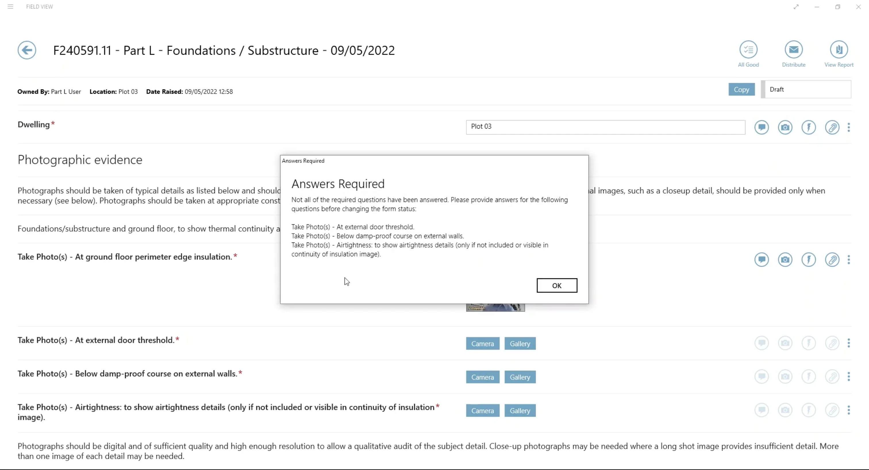 Screenshot of making fields mandatory in the form in Field View