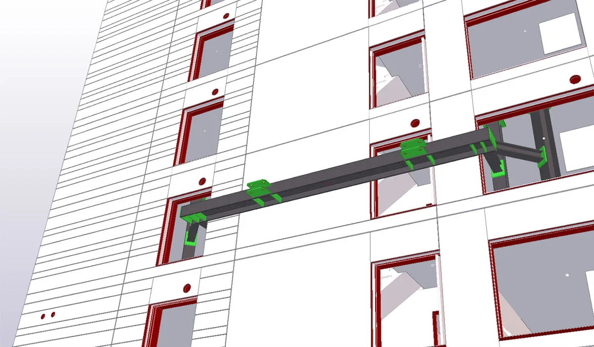 Luminary temporary crane support