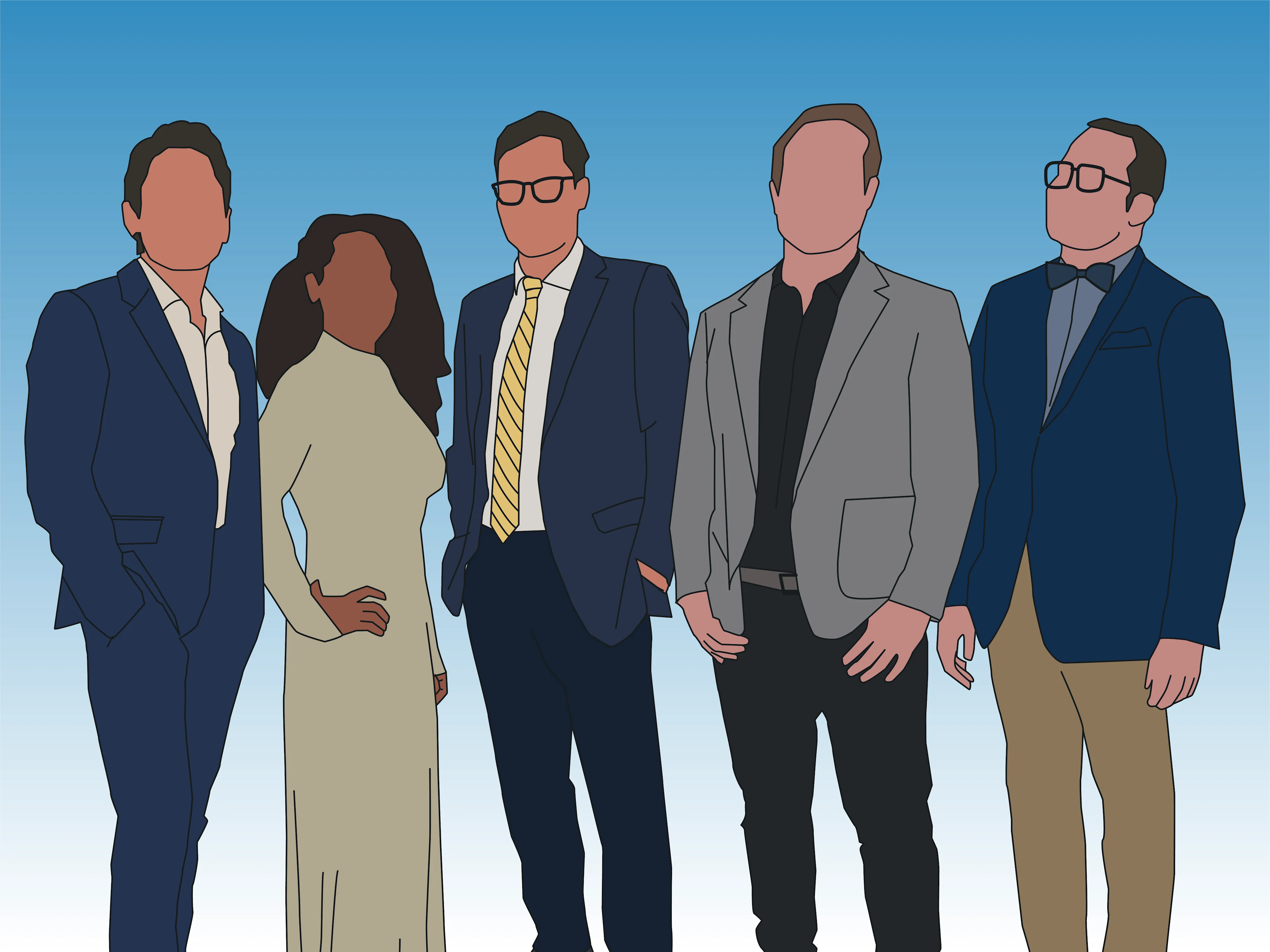 Das RAMSA-Team in SketchUp. Von links: Joseph Ortiz, Cassie Nozil, Morgan Jones, Adam Lowenthal und Johnny Cruz.