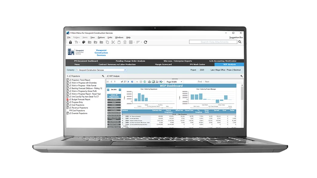 Real-time, cloud solutions offer uniform job cost data (like WIP) across all project aspects.